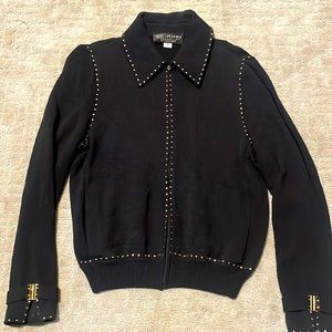 Vintage St John by Marie Gray Black Knit Jacket